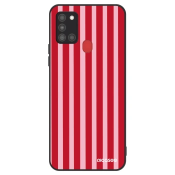 Ovitek za Samsung Galaxy A21s - Lines red