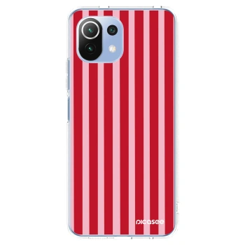 Picasee silikonski prozorni ovitek za Xiaomi Mi 11 Lite - Lines red