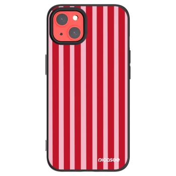 Picasee silikonski črni ovitek za Apple iPhone 13 - Lines red