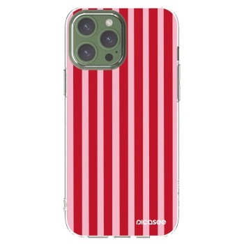 Picasee silikonski prozorni ovitek za Apple iPhone 13 Pro Max - Lines red