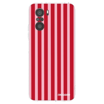 Picasee silikonski prozorni ovitek za Xiaomi Poco F3 - Lines red