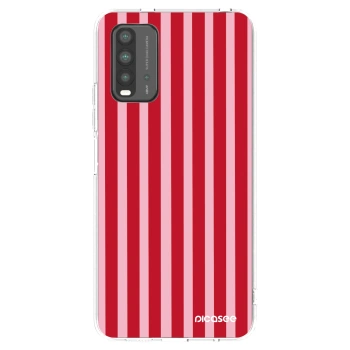 Picasee silikonski prozorni ovitek za Xiaomi Redmi 9T - Lines red