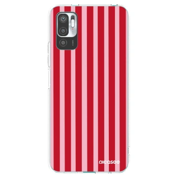 Picasee silikonski prozorni ovitek za Xiaomi Redmi Note 10 5G - Lines red