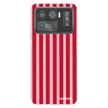 Picasee silikonski prozorni ovitek za Xiaomi Mi 11 Ultra - Lines red