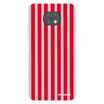 Picasee silikonski prozorni ovitek za Xiaomi Redmi Note 9T - Lines red