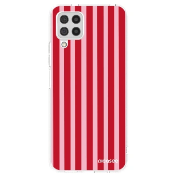 Picasee silikonski prozorni ovitek za Samsung Galaxy A22 A225F 4G - Lines red