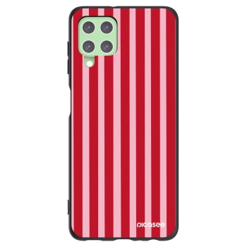 Picasee silikonski črni ovitek za Samsung Galaxy A22 A225F 4G - Lines red