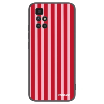 Picasee silikonski črni ovitek za Xiaomi Redmi 10 - Lines red