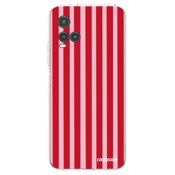 Picasee silikonski prozorni ovitek za Vivo Y33s - Lines red