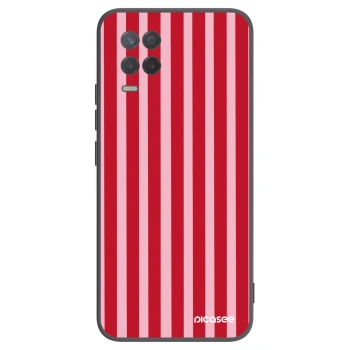 Picasee silikonski črni ovitek za Realme 8 5G - Lines red