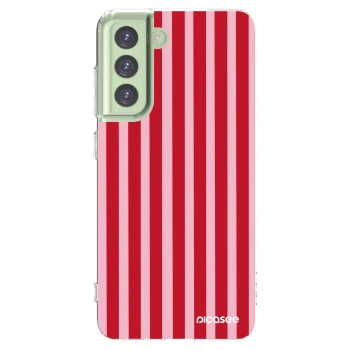 Picasee silikonski prozorni ovitek za Samsung Galaxy S21 FE 5G - Lines red