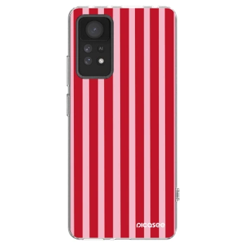 Picasee silikonski prozorni ovitek za Xiaomi Redmi Note 11 Pro - Lines red