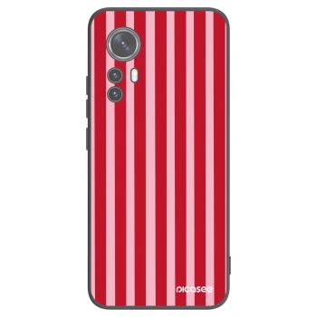 Picasee silikonski črni ovitek za Xiaomi 12 - Lines red