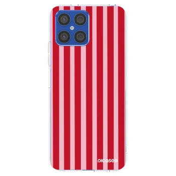 Picasee silikonski prozorni ovitek za Honor X8 4G - Lines red