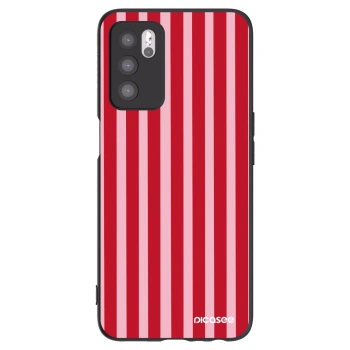 Picasee silikonski črni ovitek za OPPO A16s - Lines red