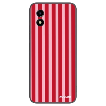 Picasee silikonski črni ovitek za Vivo Y01 - Lines red