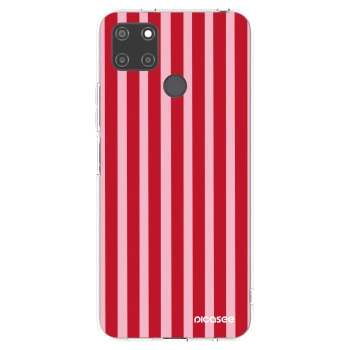 Picasee silikonski prozorni ovitek za Realme C21Y - Lines red