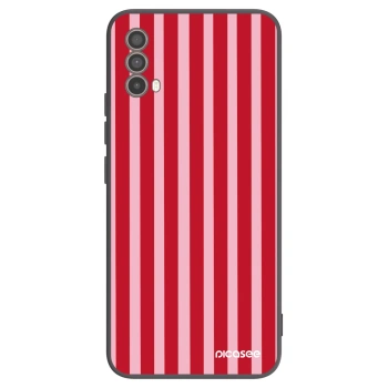 Ovitek za Motorola Moto E40 - Lines red