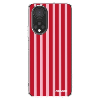 Picasee silikonski prozorni ovitek za Honor X7 - Lines red