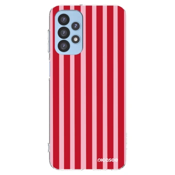 Picasee silikonski prozorni ovitek za Samsung Galaxy A23 A235F 4G - Lines red
