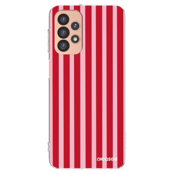 Picasee silikonski prozorni ovitek za Samsung Galaxy A23 A236B 5G - Lines red
