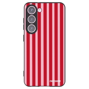 Picasee silikonski črni ovitek za Samsung Galaxy S23 5G - Lines red