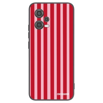 Picasee silikonski črni ovitek za Xiaomi Poco X5 - Lines red