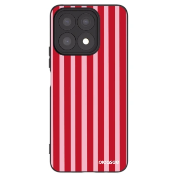 Picasee silikonski črni ovitek za Honor X8a - Lines red