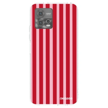 Picasee silikonski prozorni ovitek za Motorola Moto G72 - Lines red