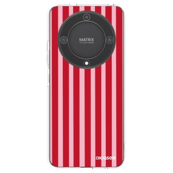 Picasee silikonski prozorni ovitek za Honor Magic5 Lite 5G - Lines red