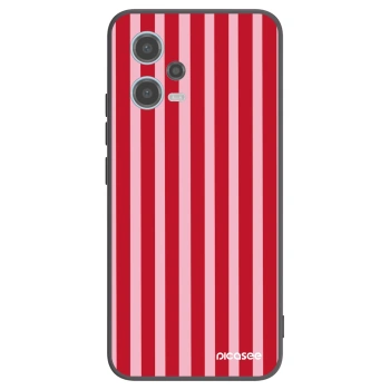 Picasee silikonski črni ovitek za Xiaomi Redmi Note 12 5G - Lines red