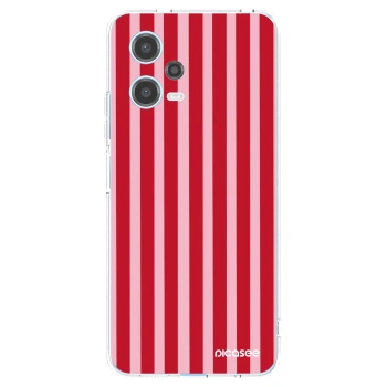 Picasee silikonski prozorni ovitek za Xiaomi Redmi Note 12 5G - Lines red