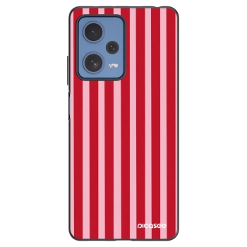 Picasee silikonski črni ovitek za Xiaomi Redmi Note 12 Pro 5G - Lines red