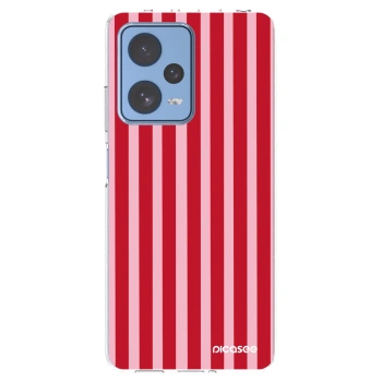 Picasee silikonski prozorni ovitek za Xiaomi Redmi Note 12 Pro 5G - Lines red