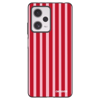 Picasee silikonski črni ovitek za Xiaomi Redmi Note 12 Pro+ 5G - Lines red