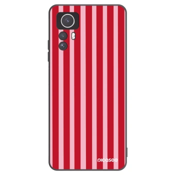 Picasee silikonski črni ovitek za Xiaomi Redmi Note 12S - Lines red