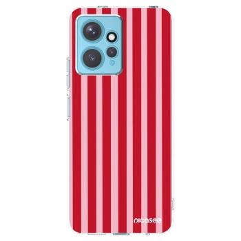 Picasee silikonski prozorni ovitek za Xiaomi Redmi Note 12 4G - Lines red