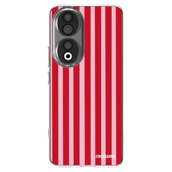 Picasee silikonski prozorni ovitek za Honor 90 5G - Lines red
