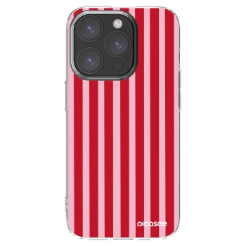 Picasee silikonski prozorni ovitek za Apple iPhone 15 Pro - Lines red
