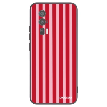 Picasee silikonski črni ovitek za Xiaomi Poco F5 Pro 5G - Lines red