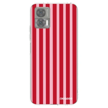 Picasee silikonski prozorni ovitek za Motorola Edge 30 Neo - Lines red