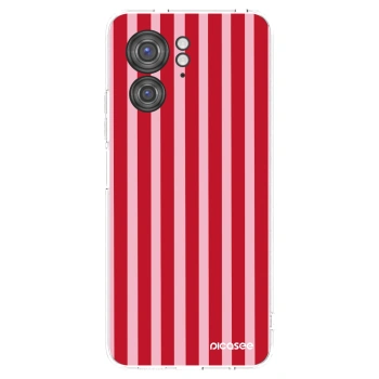 Picasee silikonski prozorni ovitek za Motorola Edge 40 - Lines red