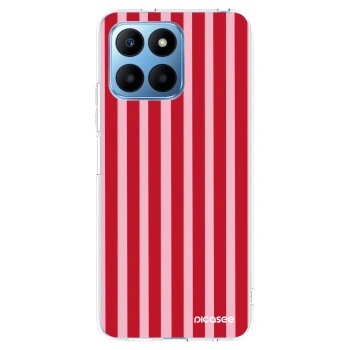 Picasee silikonski prozorni ovitek za Honor 70 Lite - Lines red