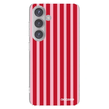 Picasee silikonski prozorni ovitek za Samsung Galaxy S24 S921B 5G - Lines red