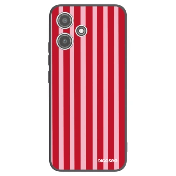 Picasee silikonski črni ovitek za Xiaomi Redmi 12 5G - Lines red