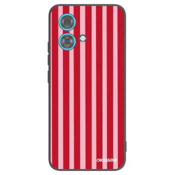 Picasee silikonski črni ovitek za Motorola Edge 40 Neo - Lines red