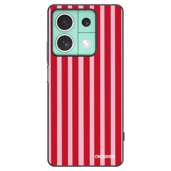Picasee silikonski črni ovitek za Xiaomi Redmi Note 13 5G - Lines red