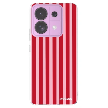 Picasee silikonski prozorni ovitek za Xiaomi Redmi Note 13 Pro 5G - Lines red