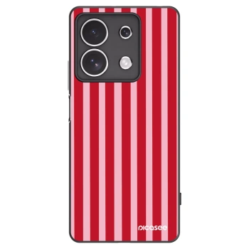 Picasee silikonski črni ovitek za Xiaomi Redmi Note 13 4G - Lines red