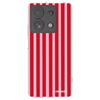 Picasee silikonski prozorni ovitek za Xiaomi Redmi Note 13 Pro 4G - Lines red